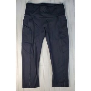 Lululemon Leggings Womens Size 4 Black High Rise Crop Athletic Yoga Capri